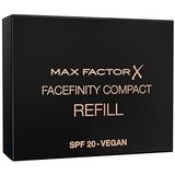 Max Factor Facefinity Compact Foundation Refill Warm Porcelain 031, navulling, voor een matte afwerking met tot 24 uur houdbaarheid, veganistisch