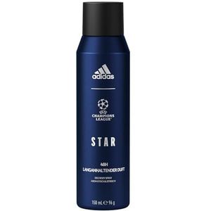 adidas UEFA STAR Edition Body Deo Spray voor mannen, aromatisch en fris, 150 ml
