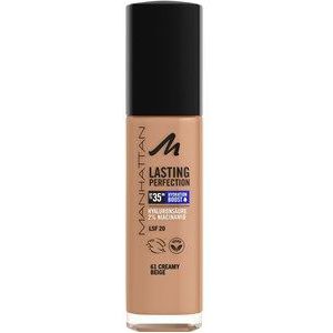 Manhattan Lasting Perfection 35 HR make-up, ultra-langdurige vloeibare make-up, kleur 61, Creamy Beige