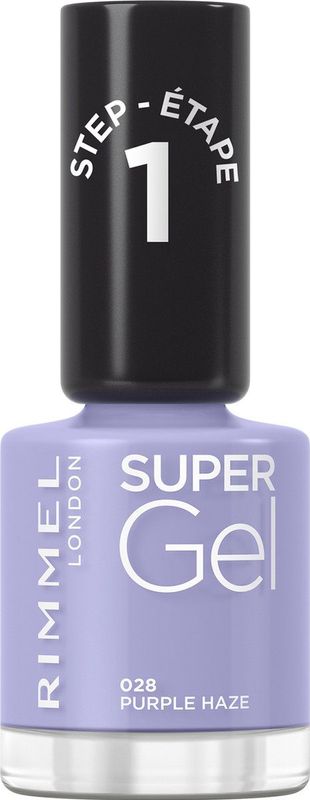 Rimmel, Super Gel Nagellak, 028 Purple Haze, Gelnagellak, Professioneel Resultaat, Langdurig, Droogt als een klassieke nagellak, 12 ml