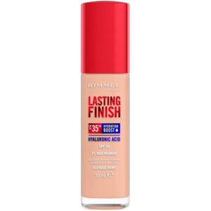Rimmel London Lasting Finish 35 Hour 010 Rose Ivory Foundation, langanhaltend, feuchtigkeitsspendend, vegane Formel, vollständige Abdeckung, 30 ml