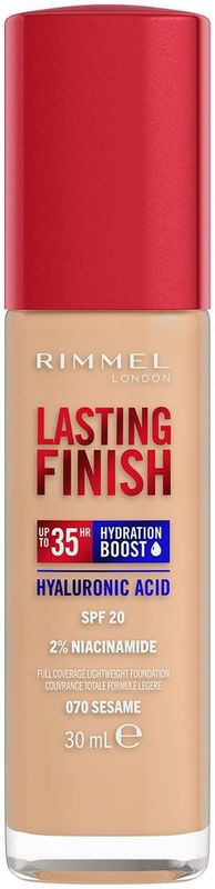 Rimmel - Lasting Finish 35H Hydration Boost - Hydraterende Make-up - Tint 070 Sesame - 30 ml