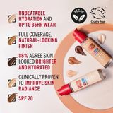 Rimmel - Lasting Finish 35HR Liquid Foundation - 30 ML - Hydraterende Foundation