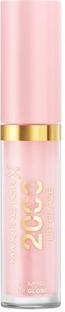 Max Factor 2000 Calorie Lip Glaze, farbiges Hochglanz-Lipgloss mit Volumen-Effekt, Nährstoffkomplex mit Hyaluron und Squalan, vegan, Fb. 010 Cotton Candy, 4.4ml