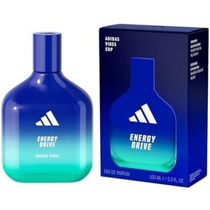 adidas Vibes Energy Drive Eau de Parfum, langanhaltender, energiespendender Unisex-Duft mit natürlichen ätherischen Ölen, 100ml