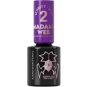 Manhattan Super Gel nagellak Madame Web Top Coat, manicure-effect geheel zonder uv-licht, doorzichtige toplak met tot 14 dagen houdbaarheid
