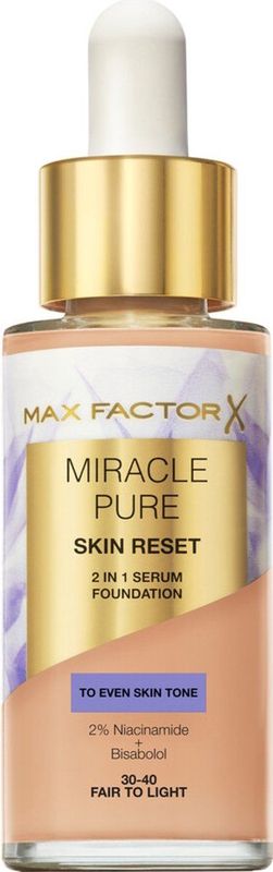 Max Factor - Miracle Pure Serum Foundation - 30 ml - Kleur 02 Fair to Light