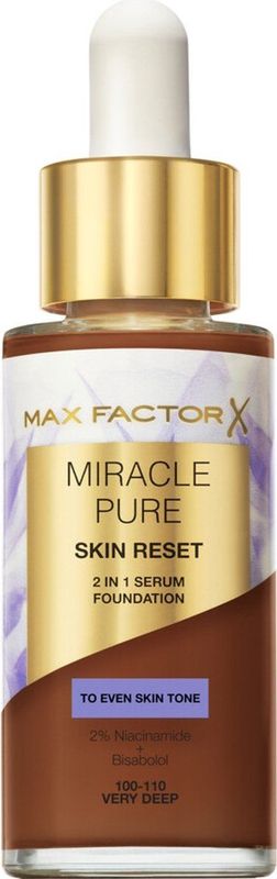 Max Factor - Miracle Pure - Serum Foundation - Vegan - 95-100 - Deep to Very Deep