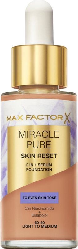 Max Factor - Miracle Pure Serum Foundation - 30 ml - Kleur 04 Light to Medium