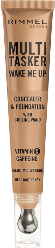 Rimmel - Multi-Tasker Wake Me Up Foundation - Tint 60 Light Honey - 20 ml