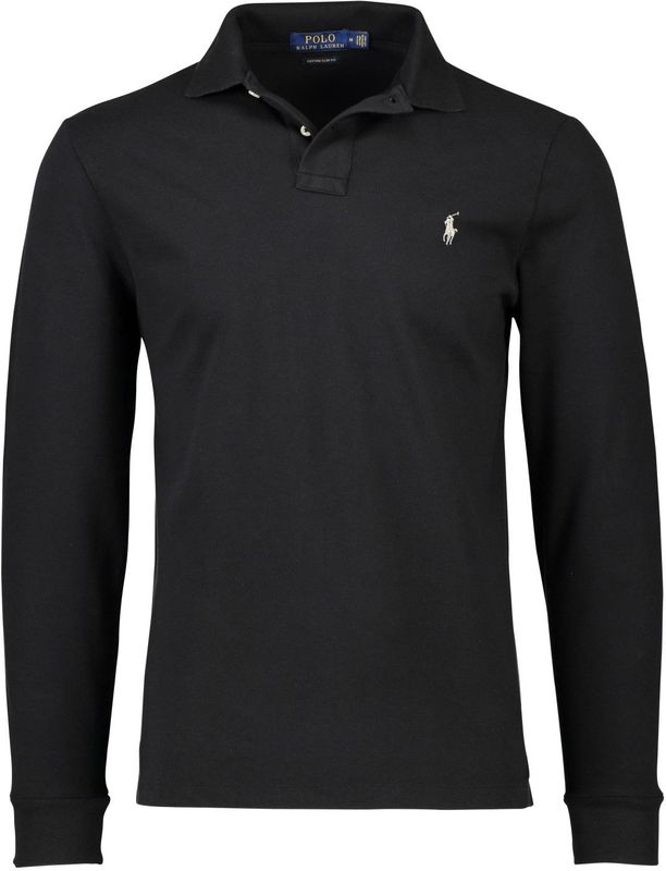 Polo Ralph Lauren - Custom Slim Fit Poloshirt - Zwart - Katoen