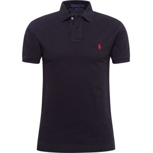 Polo Ralph Lauren polo slim fit zwart effen katoen