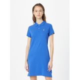 Polo Ralph Lauren - Korte Mouw Jurk - Blauw - Kraag - Knoopsluiting - Rechte Pasvorm