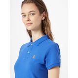 Polo Ralph Lauren - Korte Mouw Jurk - Blauw - Kraag - Knoopsluiting - Rechte Pasvorm