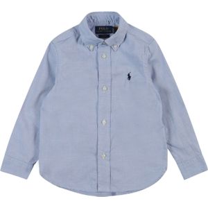 Polo Ralph Laurenvoor jongens. 322819238002 Blauw Oxford overhemd (5años=109/116cm), Casual, Katoen, Klassiek, Lange mouwen, kinderkleding