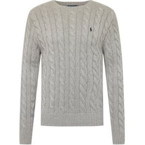 Trui met ronde hals in katoen met kabelmotief POLO RALPH LAUREN. Katoen materiaal. Maten L. Grijs kleur