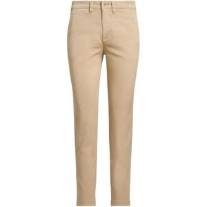 Ralph Lauren - Damesbroek - Beige - Slim Fit - Katoen