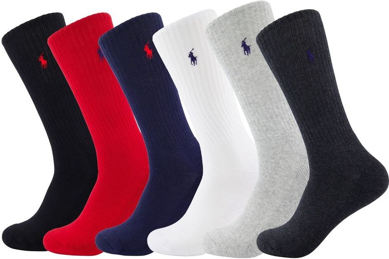 Polo Ralph Lauren - Set 6 Paar Effen Sokken - Veelkleurig - Katoen