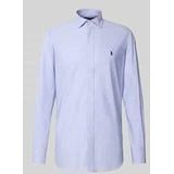 Regular fit zakelijk overhemd met logostitching