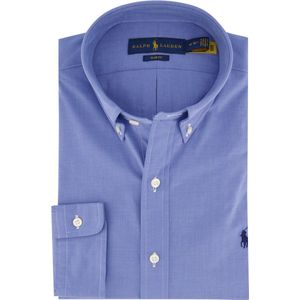 Polo Ralph Lauren, Heren, Overhemden, Blauw, Maat: M Katoen,