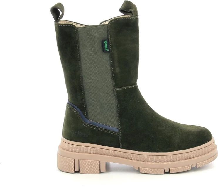 Kickers - Kick Goz - Schoenen - Groen - Leer - Ritssluiting