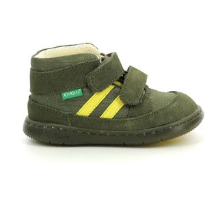 KICKERS - Kickbubblokro - Kuitlaarzen - Kaki - Leer/Textiel