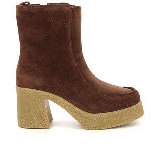 Bottines in leer met hak Kick Celest KICKERS. Leer materiaal. Maten 39. Kastanje kleur