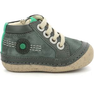 Bottines in leer met veters Sonistreet KICKERS. Leer materiaal. Maten 26. Groen kleur