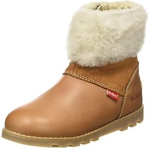 Kickers Nonofur Mary Jane Flat voor babymeisjes, Camel Brillant, 4 UK Child