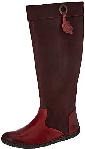 Kickers - Hohigh - Dameslaarzen - Rood - Leder