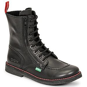 KICKERS - Meetickzip - Leren Boots - Zwart - Leer