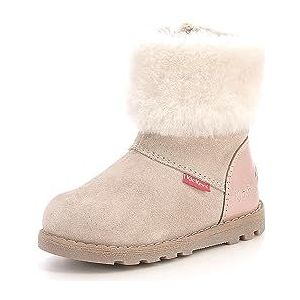 Kickers Uniseks Nonofur enkellaarzen voor kinderen, champagne, 24 EU