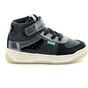 KICKERS Kickalien Basketbal voor jongens, uniseks, zwart, glanzend, 27 EU, Glanzend zwart, 27 EU