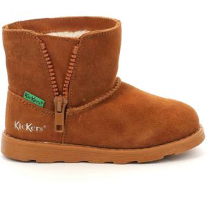 KICKERS - Aldiza - Enkellaarsjes - Bruin - Leder