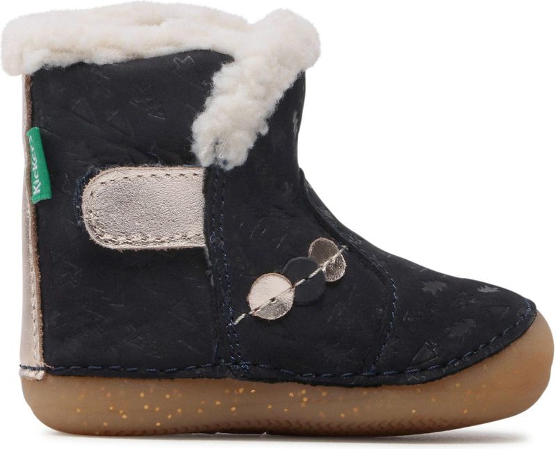 Kickers - So Windy - Enkellaarsjes - Marineblauw - Leer