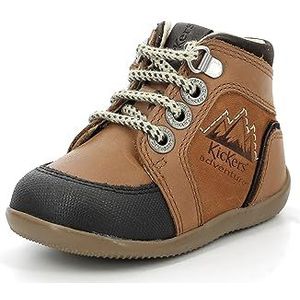 Kickers Bins Mountain plat Oxford jongens, Camel Bruin, 19 EU