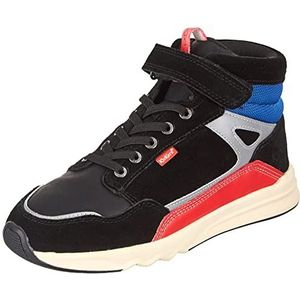 Kickers KIKAFAR, sportschoenen voor heren, zwart/rood/blauw, 36 EU