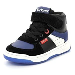 Kickers Uniseks Kickalien sneakers voor kinderen, Zwart Blauw Wit, 22 EU
