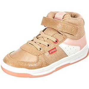 Kickers Uniseks Kickalien sneakers voor kinderen, Beige roze glitter, 28 EU