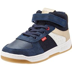 Kickers Kickalien Sneakers, uniseks, kinderen, Marine Goud, 26 EU