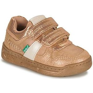 Kickers Kalido Sneakers voor kinderen, uniseks, Beige Roze Glitter, 25 EU