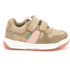 Kickers baby meisje kalido sneaker, Beige roze glitter, 26 EU
