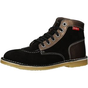 Kickers, Schoenen, Dames, Zwart, 40 EU, Leer, Comfort Leren Laarzen Kicklegend Vetersluiting