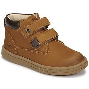 Leren boots met klittenband, Tackeasy KICKERS. Leer materiaal. Maten 36. Kastanje kleur