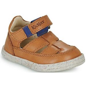 KICKERS Tractus, uniseks sandalen voor kinderen, Camel Blauw, 22 EU