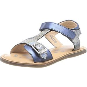 KICKERS Diazz sandalen voor meisjes, Marine Metallic, 24 EU