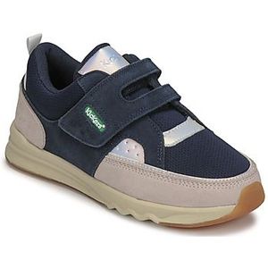 Kickers Kikustom Sneakers voor kinderen, uniseks, marineblauw/roze, 32 EU
