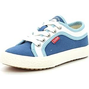 Kickers Geeck Sneakers voor kinderen, uniseks, Bleu Blanc, 33 EU
