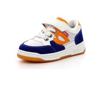 Kickers KIKOUAK Sneaker, Blanc Marine Orange, 1 UK, Blanc Marine Oranje, 33 EU