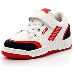 Kickers Kouic Sneakers voor kinderen, uniseks, marinewit/rood, 30 EU